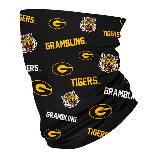 Grambling State Tigers Vive La Fete All Over Logo Game Day Collegiate Face Cover Soft 4 Way Stretch Neck Gaiter - Vive La Fête - Online Apparel Store