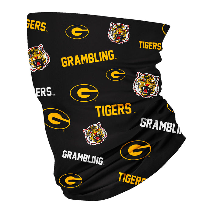 Grambling State Tigers Vive La Fete All Over Logo Game Day Collegiate Face Cover Soft 4 Way Stretch Neck Gaiter - Vive La Fête - Online Apparel Store
