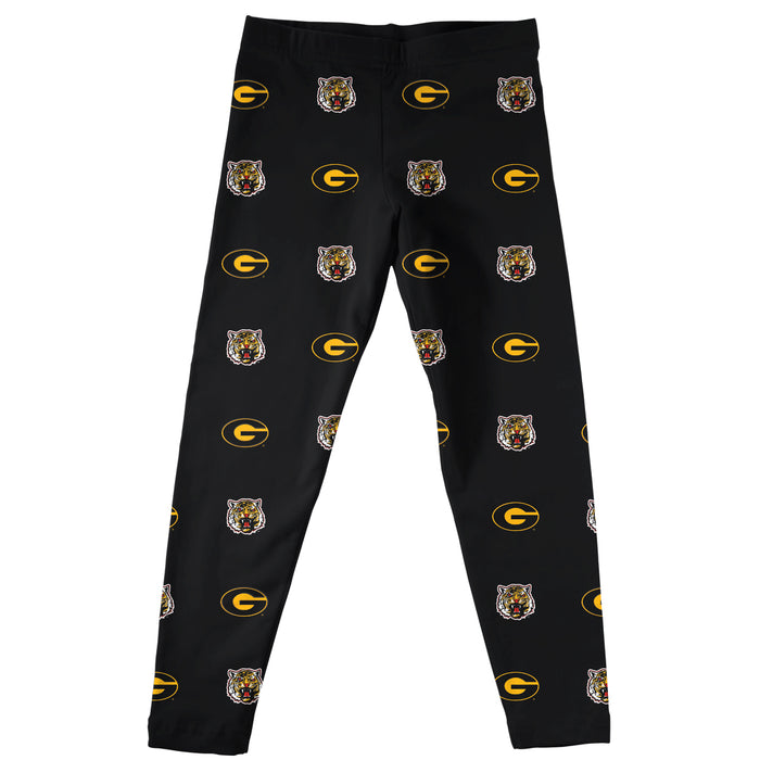Grambling State Tigers GSU Vive La Fete Girls Game Day All Over Logo Elastic Waist Classic Play Black Leggings Tights - Vive La Fête - Online Apparel Store