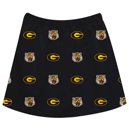 Grambling State Tigers GSU Vive La Fete Girls Game Day All Over Logo Elastic Waist Classic Play Black Skirt - Vive La Fête - Online Apparel Store