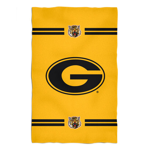 Grambling State Tigers GSU Vive La Fete Game Day Absorvent Premium Gold Beach Bath Towel 51 x 32" Logo and Stripes" - Vive La Fête - Online Apparel Store