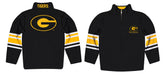 Grambling State Tigers GSU Vive La Fete Game Day Black Quarter Zip Pullover Stripes on Sleeves - Vive La Fête - Online Apparel Store