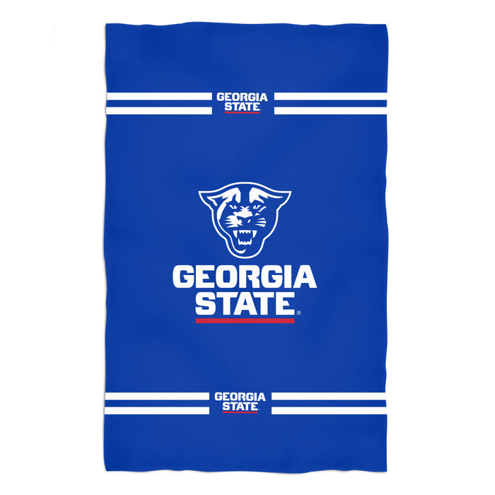 Georgia State Panthers Vive La Fete Game Day Absorvent Premium Blue Beach Bath Towel 51 x 32" Logo and Stripes"