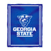 Georgia State Panthers Vive La Fete Kids Game Day Blue Plush Soft Minky Blanket 36 x 48 Mascot
