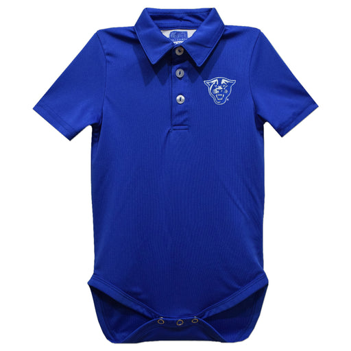 Georgia State Panthers Embroidered Royal Solid Knit Polo Onesie