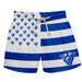 Georgia State Panthers Vive La Fete Game Day Blue White Flag Swimtrunks V1