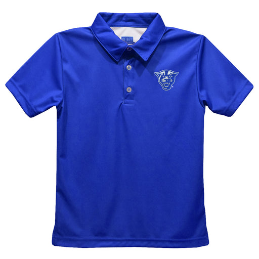 Georgia State Panthers Embroidered Royal Short Sleeve Polo Box Shirt