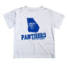 Georgia State Panthers Vive La Fete State Map White Short Sleeve Tee Shirt