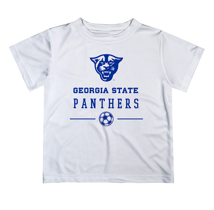 Georgia State Panthers Vive La Fete Soccer V1 White Short Sleeve Tee Shirt