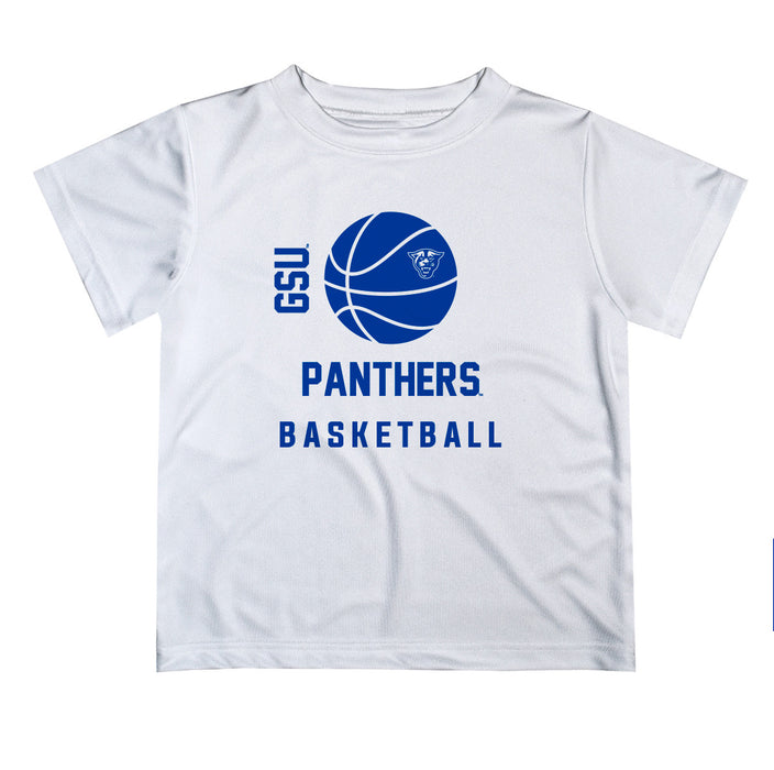 Georgia State Panthers Vive La Fete Basketball V1 White Short Sleeve Tee Shirt
