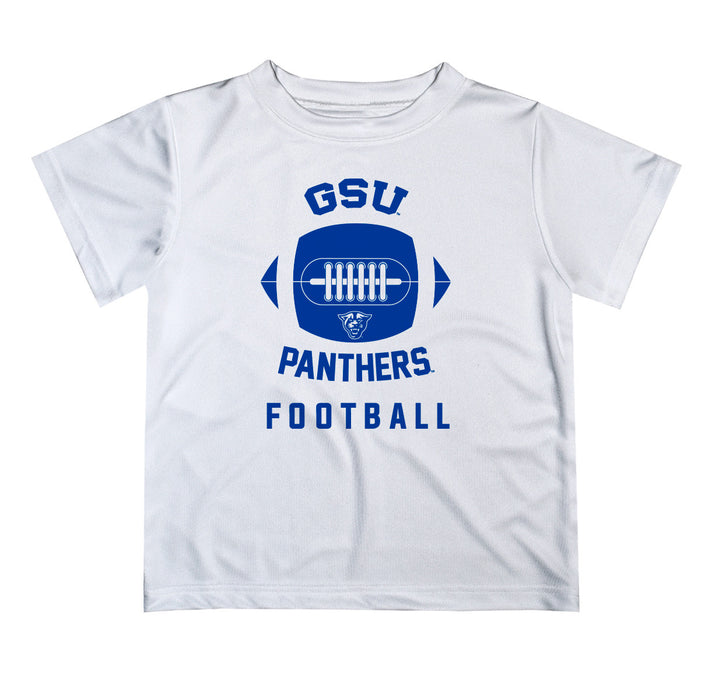 Georgia State Panthers Vive La Fete Football V2 White Short Sleeve Tee Shirt