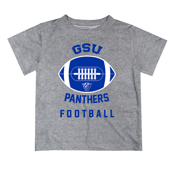 Georgia State Panthers Vive La Fete Football V2 Heather Gray Short Sleeve Tee Shirt