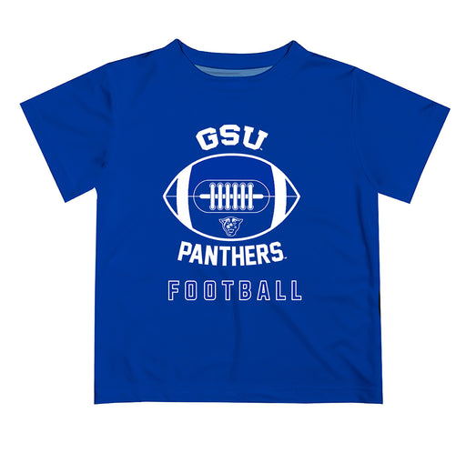 Georgia State Panthers Vive La Fete Football V2 Blue Short Sleeve Tee Shirt