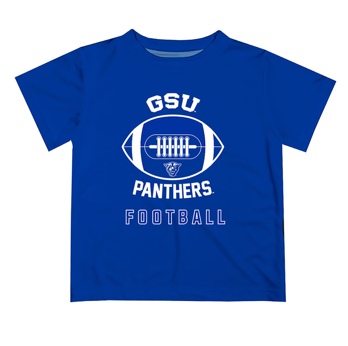 Georgia State Panthers Vive La Fete Football V2 Blue Short Sleeve Tee Shirt