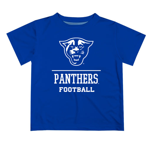 Georgia State Panthers Vive La Fete Football V1 Blue Short Sleeve Tee Shirt