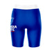 Georgia State Panthers Vive La Fete Game Day Logo on Thigh and Waistband Blue and White Women Bike Short 9 Inseam - Vive La Fête - Online Apparel Store