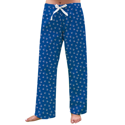 Georgia State Panthers Vive La Fete Game Day All Over Logo Women Blue Lounge Pants