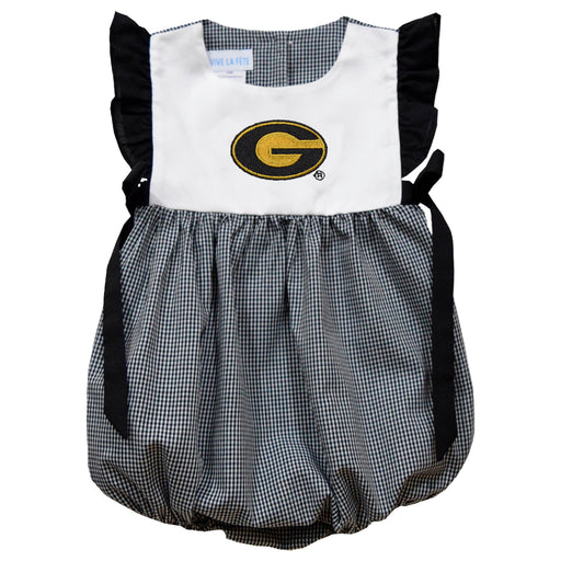 Grambling State Tigers GSU Embroidered Black Gingham Girls Bubble