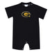 Grambling State Tigers GSU Embroidered Black Knit Short Sleeve Boys Romper