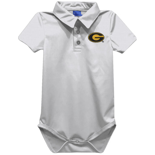 Grambling State Tigers GSU Embroidered White Solid Knit Polo Onesie