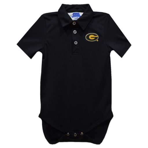 Grambling State Tigers GSU Embroidered Black Solid Knit Polo Onesie