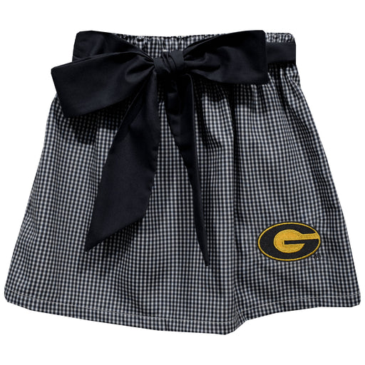 Grambling State Tigers GSU Embroidered Black Gingham Skirt With Sash