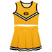 Grambling State Tigers GSU Vive La Fete Game Day Gold Sleeveless Cheerleader Set