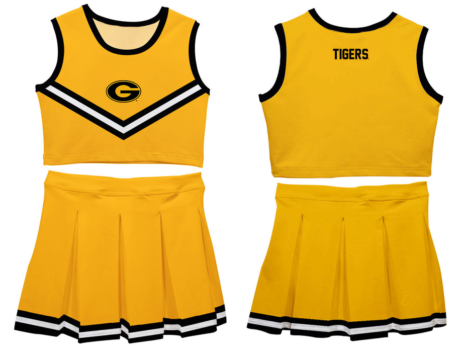 Grambling State Tigers GSU Vive La Fete Game Day Gold Sleeveless Cheerleader Set - Vive La Fête - Online Apparel Store