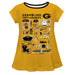 Grambling State Tigers GSU Hand Sketched Vive La Fete Impressions Artwork Gold Short Sleeve Top