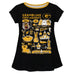 Grambling State Tigers GSU Hand Sketched Vive La Fete Impressions Artwork Black Short Sleeve Top