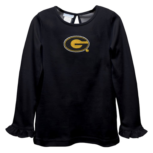 Grambling State Tigers GSU Embroidered Black Knit Long Sleeve Girls Blouse