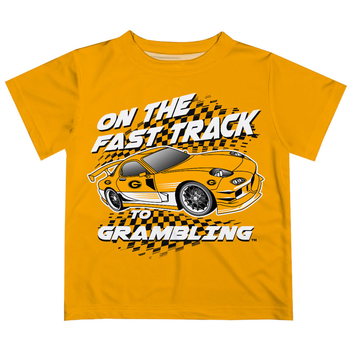 Grambling State Tigers GSU Vive La Fete Fast Track Boys Game Day Gold Short Sleeve Tee