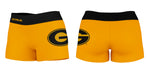 Grambling State Tigers Vive La Fete Logo on Thigh & Waistband Gold Black Women Yoga Booty Workout Shorts 3.75 Inseam - Vive La Fête - Online Apparel Store