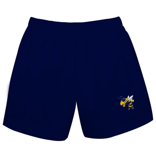 Georgia Tech Navy Embroidered  pull on short - Vive La Fête - Online Apparel Store