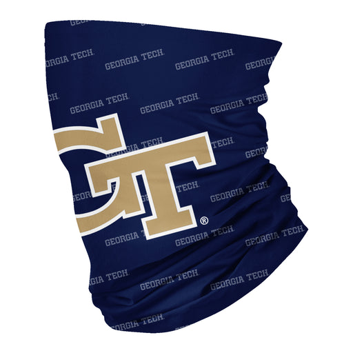 Georgia Tech Yellow Jackets Neck Gaiter Blue All Over Logo - Vive La Fête - Online Apparel Store