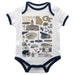Georgia Tech Yellow Jackets Hand Sketched Vive La Fete Impressions Artwork Infant White Short Sleeve Onesie Bodysuit