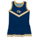 Georgia Tech Yellow Jackets Vive La Fete Game Day Blue Sleeveless Cheerleader Dress