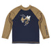 Georgia Tech Yellow Jackets Vive La Fete Blue and Gold Long Sleeve Raglan Rashguard