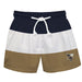 Georgia Tech Yellow Jackets Vive La Fete Blue White Gold Stripes Swimtrunks V1