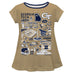 Georgia Tech Yellow Jackets Hand Sketched Vive La Fete Impressions Artwork Gold Short Sleeve Top