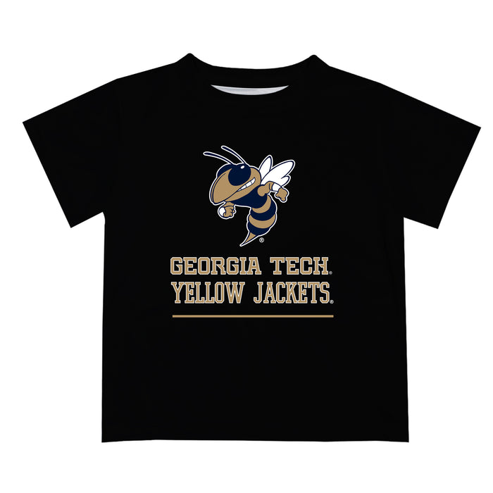 Georgia Tech Yellow Jackets Vive La Fete Soccer V1 Black Short Sleeve Tee Shirt