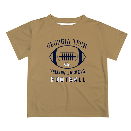 Georgia Tech Yellow Jackets Vive La Fete Football V2 Gold Short Sleeve Tee Shirt