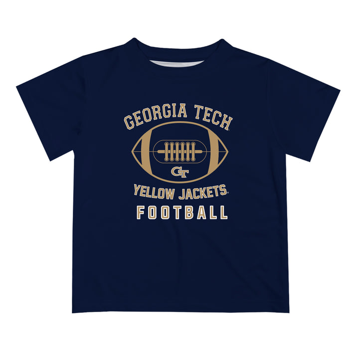 Georgia Tech Yellow Jackets Vive La Fete Football Blue Short Sleeve Tee Shirt - Vive La Fête - Online Apparel Store