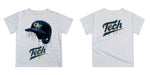 Georgia Tech Yellow Jackets Original Dripping Baseball Helmet Blue T-Shirt by Vive La Fete - Vive La Fête - Online Apparel Store