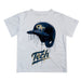 Georgia Tech Yellow Jackets Original Dripping Baseball Helmet White T-Shirt by Vive La Fete