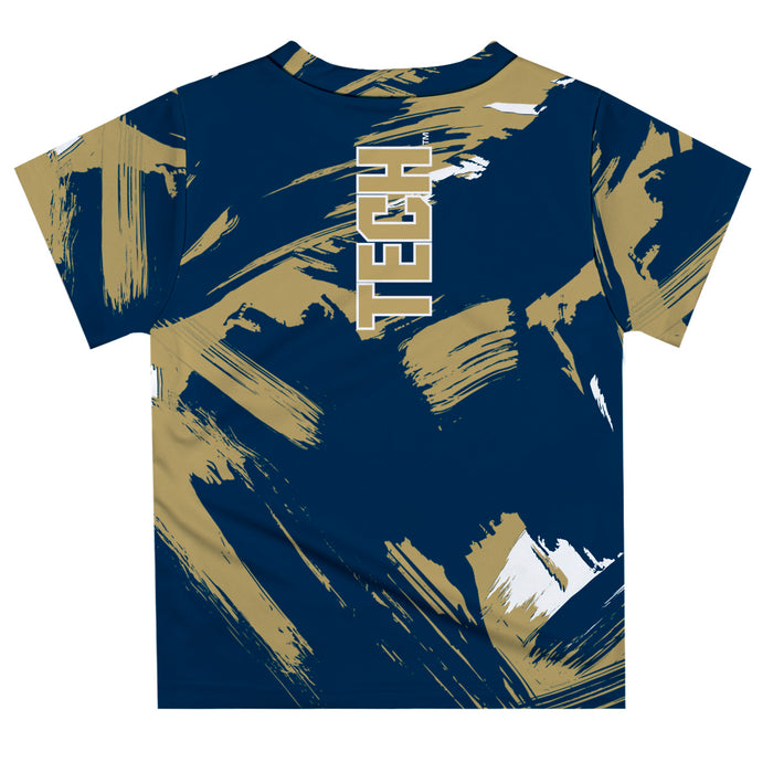 Georgia Tech Yellow Jackets Vive La Fete Boys Game Day Gold Short Sleeve Tee Paint Brush - Vive La Fête - Online Apparel Store