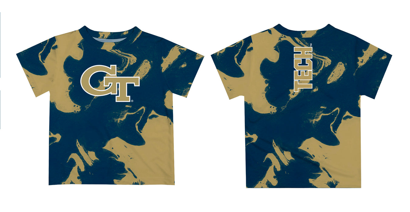 Georgia Tech Yellow Jackets Vive La Fete Marble Boys Game Day Gold Short Sleeve Tee - Vive La Fête - Online Apparel Store