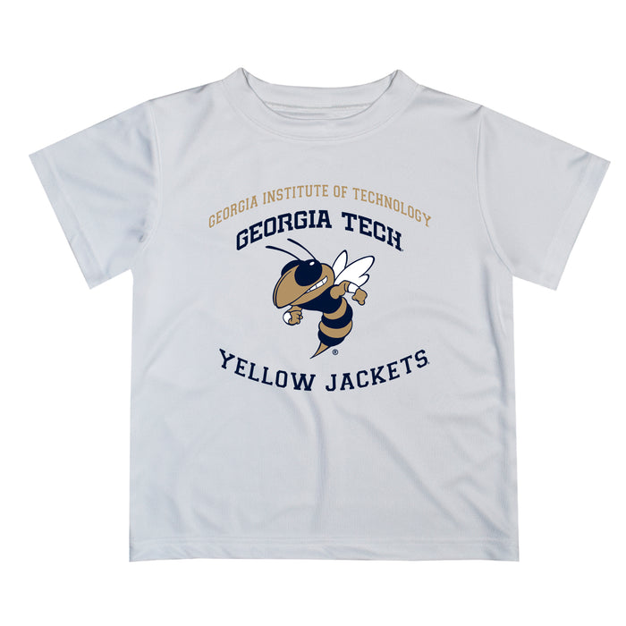 Georgia Tech Yellow Jackets Vive La Fete Boys Game Day V1 White Short Sleeve Tee Shirt