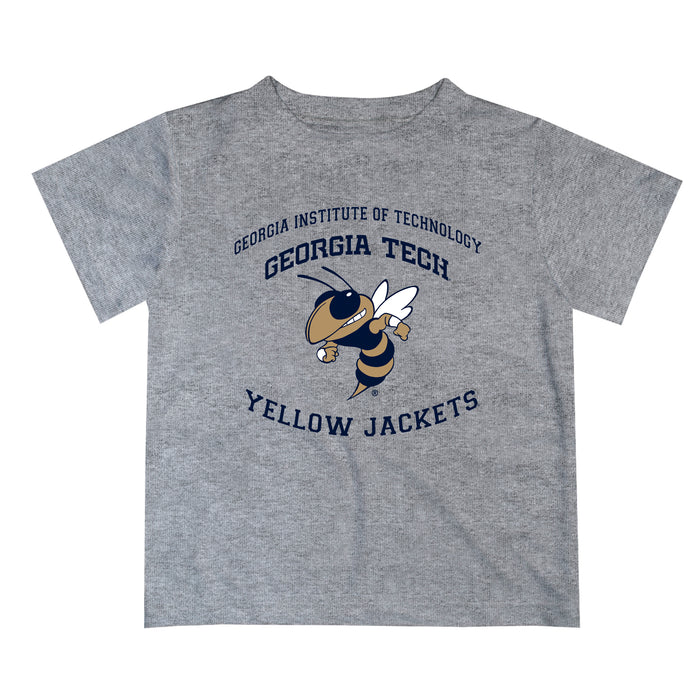 Georgia Tech Yellow Jackets Vive La Fete Boys Game Day V1 Heather Gray Short Sleeve Tee Shirt