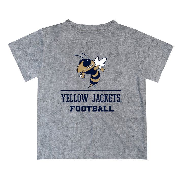 Georgia Tech Yellow Jackets Vive La Fete Football V1 Gray Short Sleeve Tee Shirt